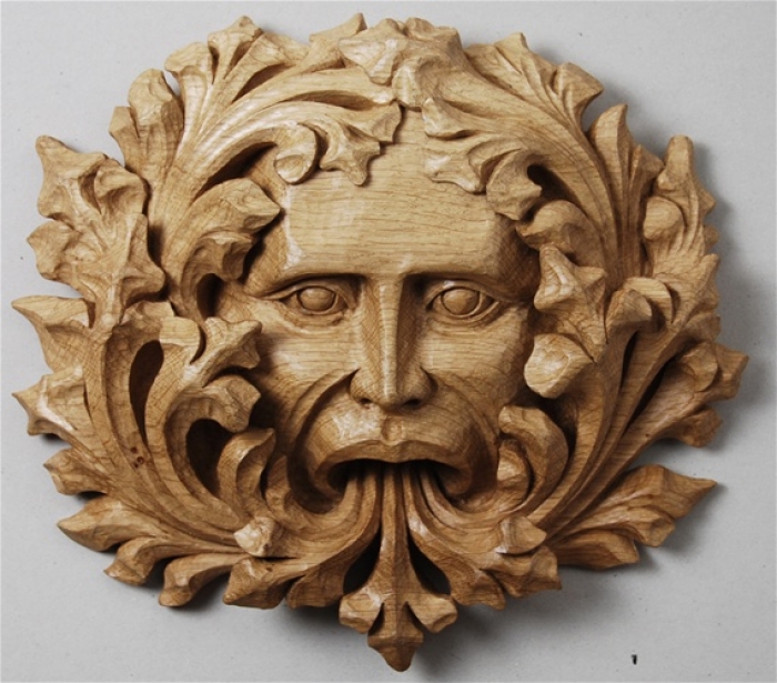 Lincoln Cathedral Green Man Oak 12in
