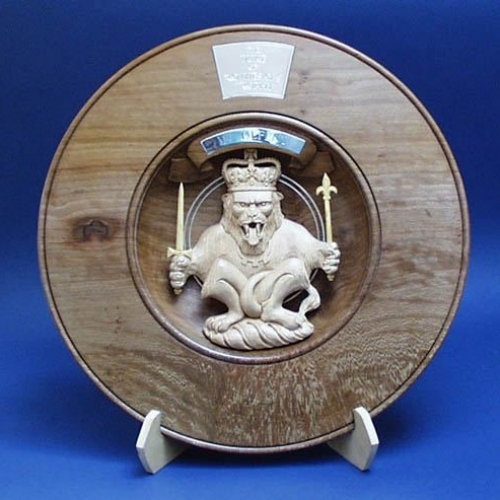 HRH The Prince of Wales,Duke of Rothsay's Trophy Lacewood & Lime. W 18in